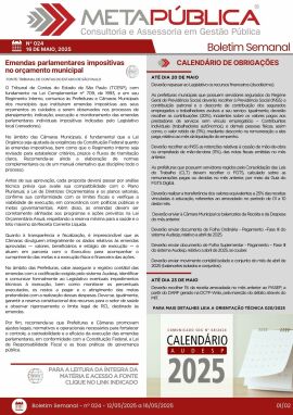 Imagem da notícia BOLETIM SEMANAL Nº 024